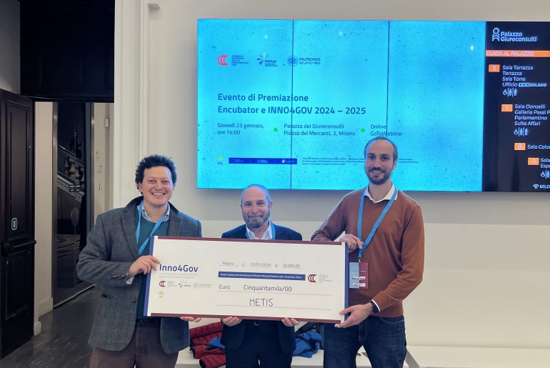 Innovazione e co-innovazione per la PA: Metis vince la prima edizione di INNO4GOV con Legenda4Gov
